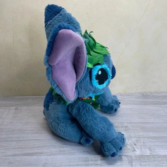 Disney Lilo & Stitch Hawaiian Stitch Blue Medium Plush Stuffed Animal Alien Toy - Picture 2 of 9